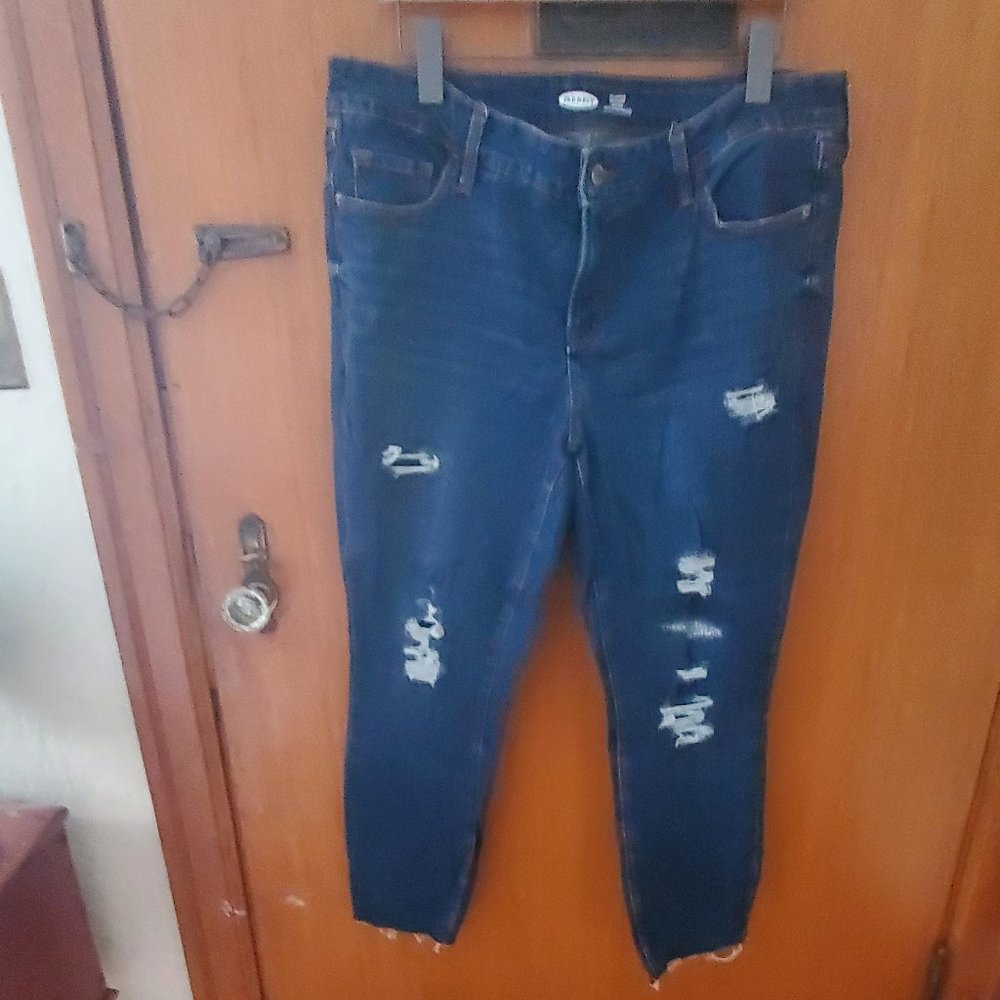 Old Navy Distressed Raw Edge Jeans Size 18 Plus